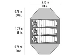 Tente Msr Elixir 3 -Camping En Plein Air 10312 msr elixir 3 floorplan top