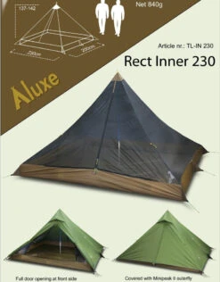 Luxe Outdoor Rect Inner 230 9 Luxe Outdoor Rect Inner 230 -Camping En Plein Air chambre luxe outdoor rect inner 230 mini peak 03 1