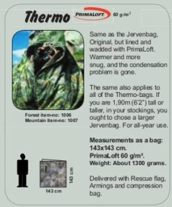 Jerven Fjellduken Thermo -Camping En Plein Air fjellduken jerven thermo