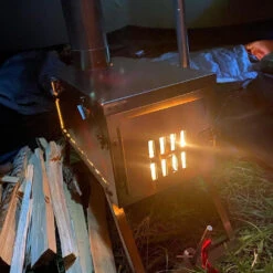 Winnerwell Fastfold Plus Titanium Nested Pipe M-sized Camping Stove -Camping En Plein Air poele winnerwell fastfold plus titanium nested pipe camping stove 10