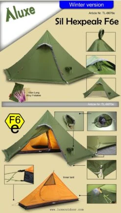Luxe Outdoor Sil Hexpeak F6e 10 Luxe Outdoor Sil Hexpeak F6e -Camping En Plein Air sil hexpeak f6e luxe outdoor