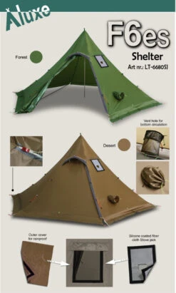 Luxe Outdoor Winter Shelter F6es -Camping En Plein Air tipi luxe outdoor shelter f6e 04